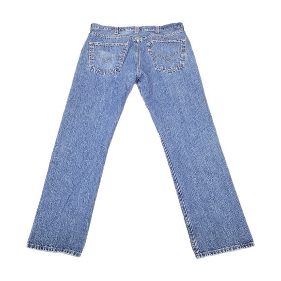 Vintage Levis 501 Denim Jeans Button Fly 38x32 Made In Mexico